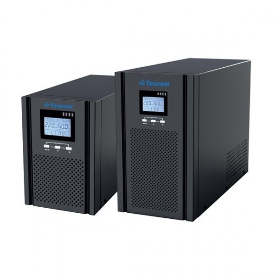 Tescom 1kva Teos  101 Online 1/1f Lcd Ekran Tower Ups 2x 12v 7amper