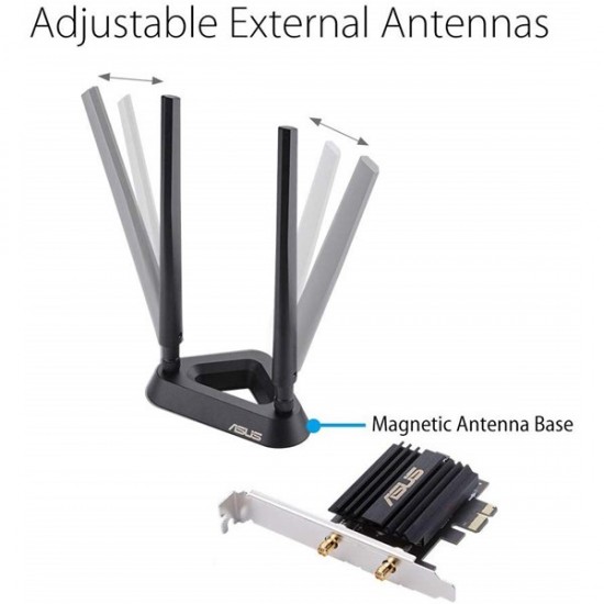 Asus Pce-ax58bt Ax3000 Dual Band Pcie Kablosuz Adaptör,bluetooth