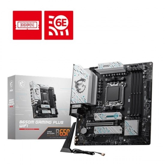 Msi B650m Gaming Plus Wifi-6e Ddr5 Hdmi Dp Pcie 16x V4.0 Am5 Matx