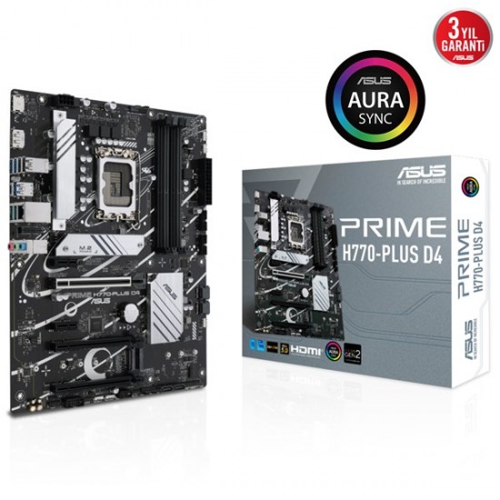 Asus Prime H770-plus D4 Ddr4 Hdmi-dp Pcie 4.0 1700p Atx