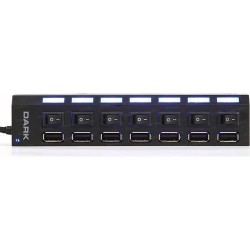 Dark Connect Master Dk-ac-usb272 7port Usb 2.0 Siyah Usb çoklayıcı Hub Anahtarlı