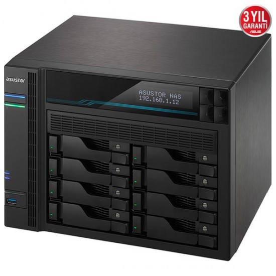 Asustor As6508t Atom Qc- 8 Gb Ram- 8-diskli Nas Server (disksiz)