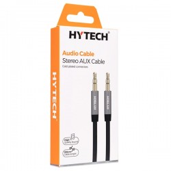 Hytech Hy-x72 1m Gri Metal Konektörlü 3.5mm Stereo Siyah Ses Kablosu