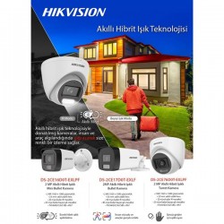 Hikvision 2mp Bullet 2.8mm Ds-2ce16d0t-exlpf Akıllı Hibrit Işık Sabit Mini Bullet Kamera