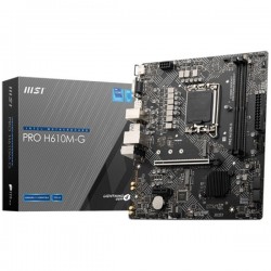 Msi Pro H610m-g Ddr5 M2 Pcie Nvme Hdmi Pcie 16x V4.0 1700p Matx