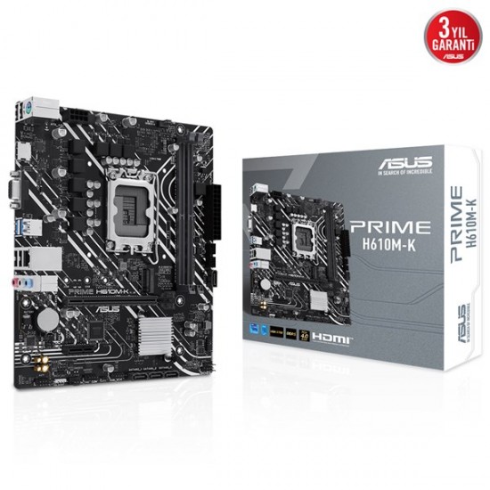 Asus Prime H610m-k Ddr5 M2 Pcie Nvme Hdmi Pcie 16x V4.0 1700p Matx