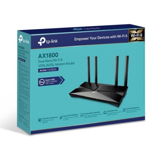 Tp-link Archer Vx1800v Ax1800 Vdsl Modem Router