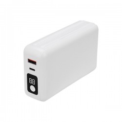 S-link G225 20000mah Lightning+type-c Kablolu Powerbank Beyaz Pd22.5w Lcd Ac Prizli Taşınabilir Pil şarj Cihazı