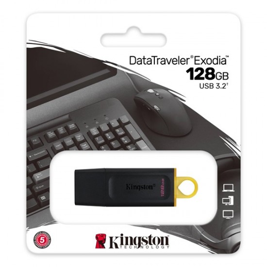 Kingston 128gb Usb 3.2 Exodia Dtx/128gb Siyah Taşınabilir Bellek