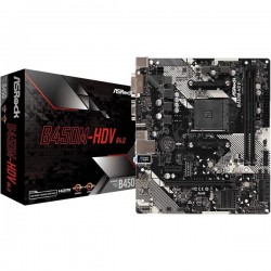 Asrock B450m-hdv R4.0 Ddr4 Hdmi Dvi Pcie 16x V4.0 Am4 Matx