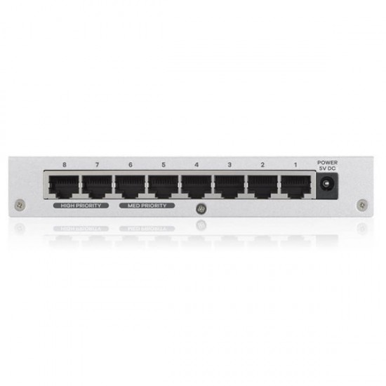 Zyxel 8port Gs-108b Gigabit Yönetilemez Switch Masaüstü çelik Kasa