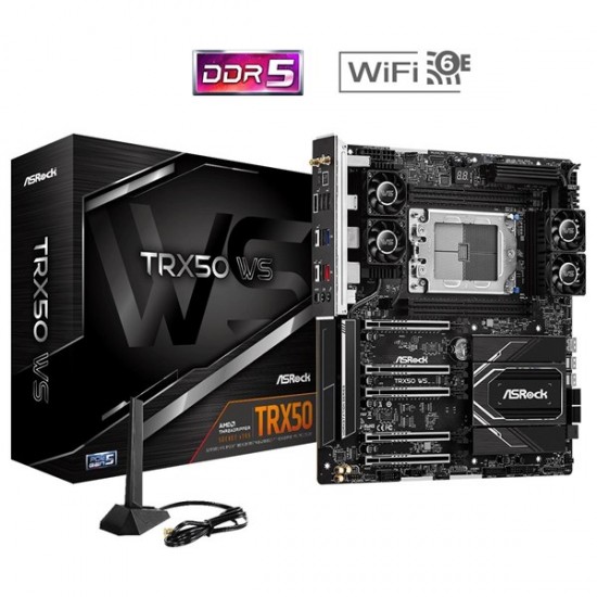 Asrock Trx50 Wifi-6e Ws Ecc Ddr5 10-gbe Lan Pcie 5.0 Str50 Atx