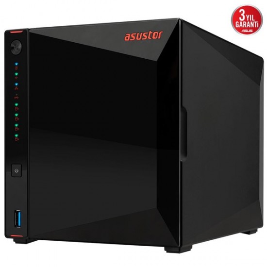 Asustor As5404t Celeron N5105-4gb Ram-2-diskli Nas Sunucu (disksiz)